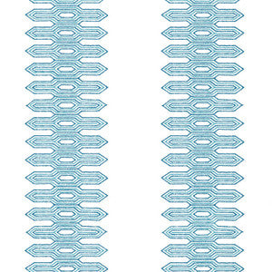 Nola Stripe Aqua T20811 by Thibaut Designer Wallpaper