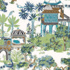Mystic Garden Blue and Green T20820 by Thibaut Designer Wallpaper