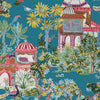 Mystic Garden Teal T20822 by Thibaut Designer Wallpaper