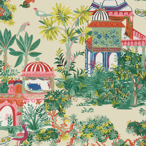 Mystic Garden Cream T20824 by Thibaut Designer Wallpaper