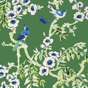 Yukio Green T20841 by Thibaut Designer Wallpaper