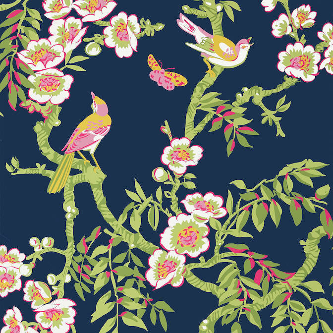 Yukio Navy and Pink T20846 by Thibaut Wallpaper Thibaut Wallpaper Yukio Navy and Pink T20846Wallpaper Eden Wallpaper UNITED STATES </p><p>Repeat: V: 36 27 - Fabric Carolina -
