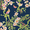Yukio Navy and Pink T20846 by Thibaut Designer Wallpaper