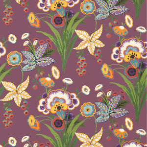 Pasadena Plum T20850 by Thibaut Designer Wallpaper