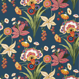 Pasadena Navy T20854 by Thibaut Designer Wallpaper