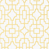 Fretwork Yellow T20873 by Thibaut Designer Wallpaper