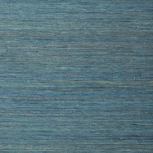 Raffia Palm Peacock Blue T24066 by Thibaut Designer Wallpaper