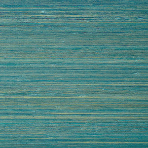 Raffia Palm Turquoise T24073 by Thibaut Designer Wallpaper
