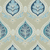 MIDLAND Aqua and Beige T24317 by Thibaut Designer Wallpaper