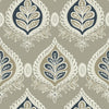 MIDLAND Grey T24318 by Thibaut Designer Wallpaper