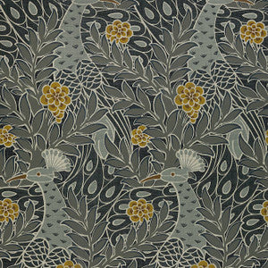 Desmond Black and Charcoal T2919 by Thibaut Designer Wallpaper