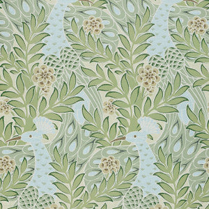 Desmond Aqua and Green T2922 by Thibaut Designer Wallpaper
