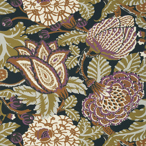 Mitford Black and Plum T2942 by Thibaut Designer Wallpaper