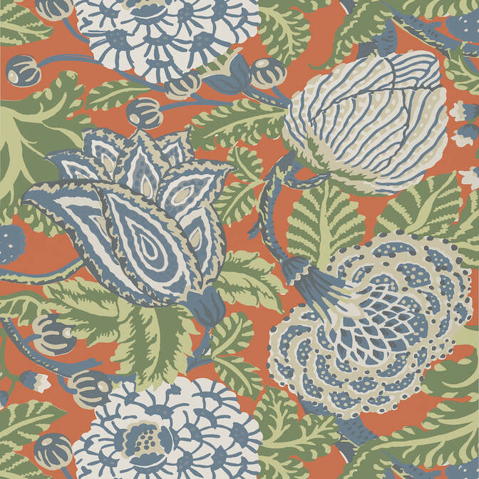 Mitford Orange T2945 by Thibaut Wallpaper Thibaut Wallpaper Mitford Orange T2945Wallpaper Paramount Wallpaper U.S.A. </p><p>Repeat: V: 25.25 27 - Fabric Carolina -