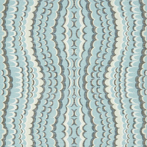 Ebru Aqua T2983 by Thibaut Designer Wallpaper