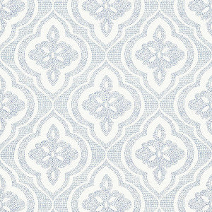 Ophelia Navy T2995 by Thibaut Designer Wallpaper