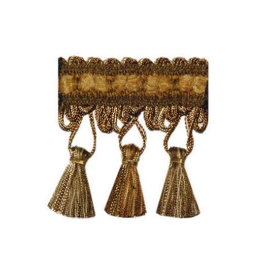 T30055 Col. 616 - Taupe/Gold by Europatex Designer Fabric Barton 55% Rayon / 45% Cotton China See Sample Horizontal: N/A and Vertical: N/A 2.75 inches  - Swanky Fabrics -