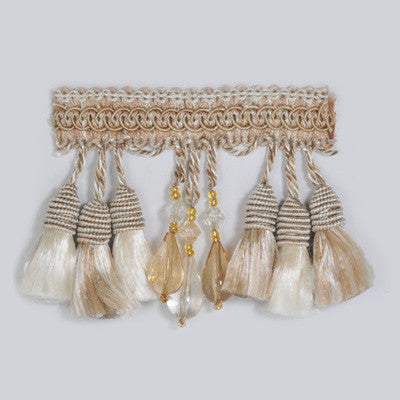 Beaded Tassel by Kravet Design Designer Trim - RAYON - 70%;ACRYLIC - 30% China LIGHT Horizontal: 0 and Vertical: 0 0 - Swanky Fabrics -