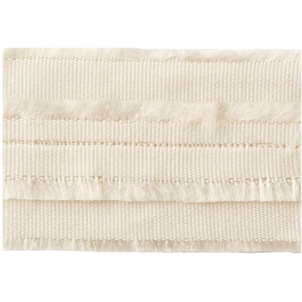 Fringed Border Pearl by Kravet Couture Designer Trim CALVIN KLEIN COLLECTION RAYON - 57%;COTTON - 39%;NYLON - 4% India - Horizontal: - and Vertical: - 1.77 - Swanky Fabrics -