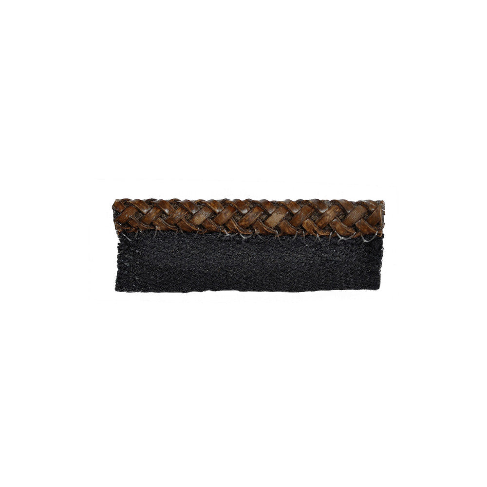Disco Chocolate by Kravet Couture Designer Trim POLYURETHANE - 91%;COTTON - 9% Spain Horizontal: and Vertical: 0.75 - Swanky Fabrics -
