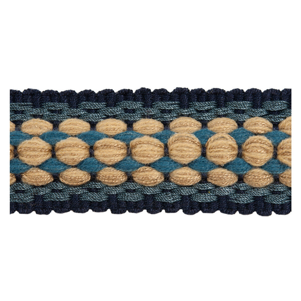 Tracker Indigo by Kravet Couture Designer Trim NOMAD CHIC VISCOSE - 100% Germany Horizontal: 0.4 and Vertical: 0.8 2 - Swanky Fabrics -
