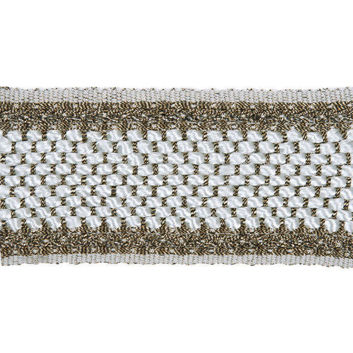 Hammered Braid Titanium by Kravet Couture Trim Kravet Couture Trim Hammered Braid TitaniumTrim METALLIC - 60%;ACETATE - 30%;ACRYLIC - 10% Spain </p><p>Repeat: H: , V: 1.5 - Fabric Carolina -