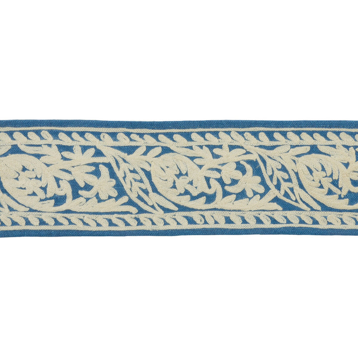 Neeta Indigo by Kravet Design Designer Trim ECHO HEIRLOOM INDIA TRIM COLLECTION LINEN - 55%;VISCOSE - 45% India Horizontal: and Vertical: 3 - Swanky Fabrics -