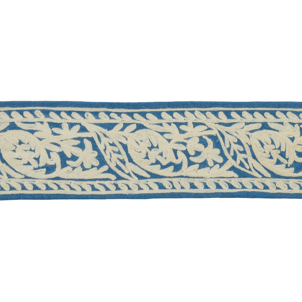 Neeta Indigo by Kravet Design Designer Trim ECHO HEIRLOOM INDIA TRIM COLLECTION LINEN - 55%;VISCOSE - 45% India - Horizontal: - and Vertical: - 3 - Swanky Fabrics -