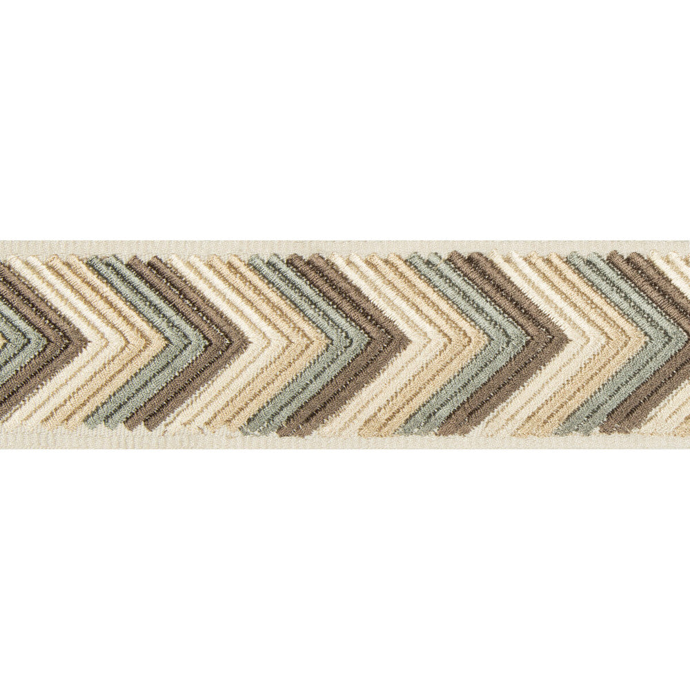Arrowhead Grey by Kravet Couture Designer Trim BRAIDS BANDS & BORDERS RAYON - 51%;POLYESTER - 49% India Horizontal: 1.57 and Vertical: 1 1.77 - Swanky Fabrics -