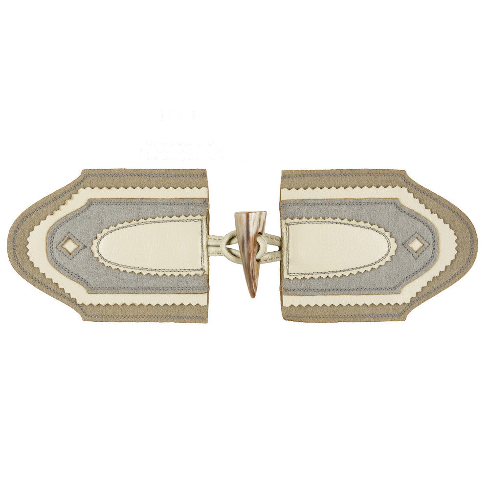 Tyrolean Toggle Frost by Kravet Couture Designer Trim BARBARA BARRY CHALET TRIMS POLYURETHANE - 40%;WOOL - 40%;BUFFALO HORN - 20% India Horizontal: and Vertical: 3.75 - Swanky Fabrics -