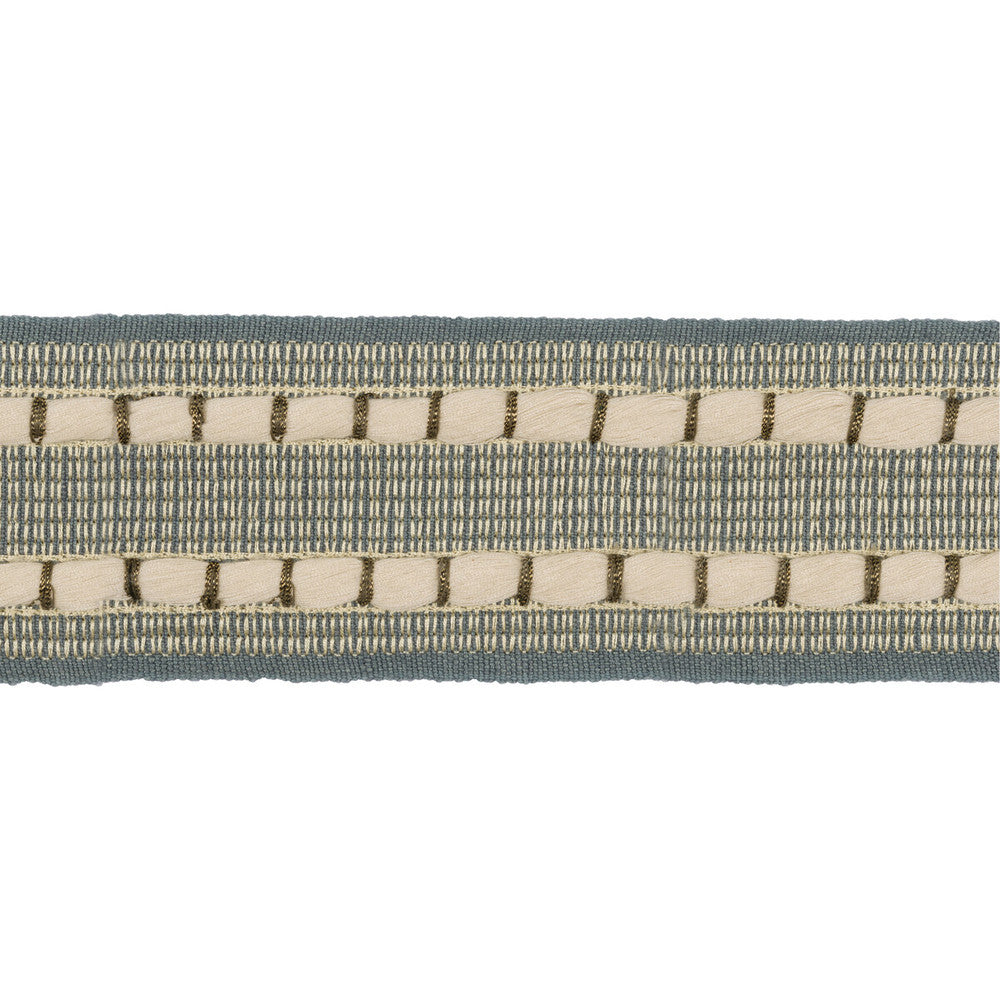 Ramble Tape Indigo by Kravet Design Designer Trim LINHERR HOLLINGSWORTH BOHEME TRIM LINEN - 79%;RAYON - 10%;POLYESTER - 9%;METALLIC - 2% India - Horizontal: 1.2 and Vertical: 0.7 2.5 - Swanky Fabrics -