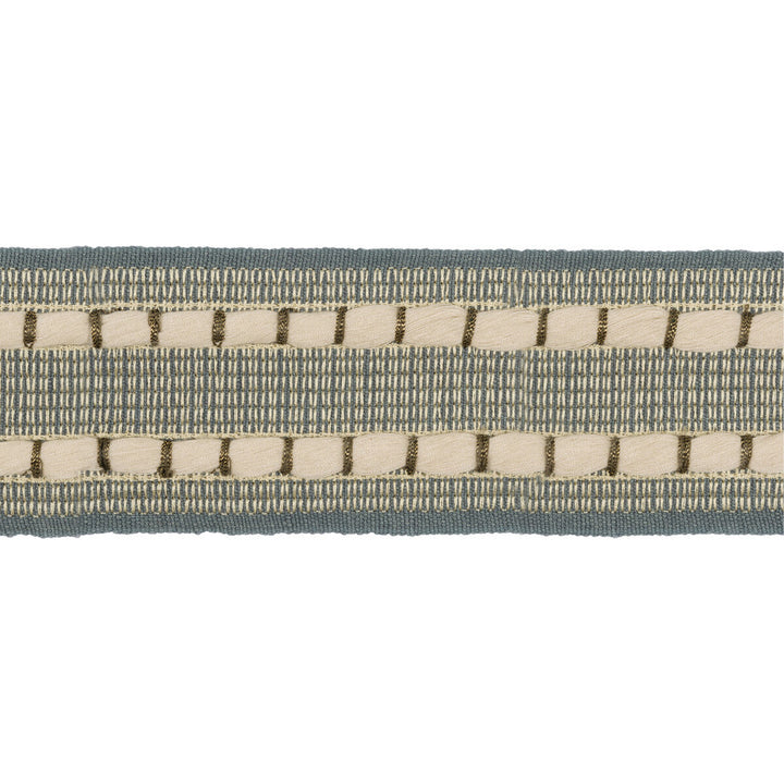 Ramble Tape Indigo by Kravet Design Designer Trim LINHERR HOLLINGSWORTH BOHEME TRIM LINEN - 79%;RAYON - 10%;POLYESTER - 9%;METALLIC - 2% India - Horizontal: 1.2 and Vertical: 0.7 2.5 - Swanky Fabrics -