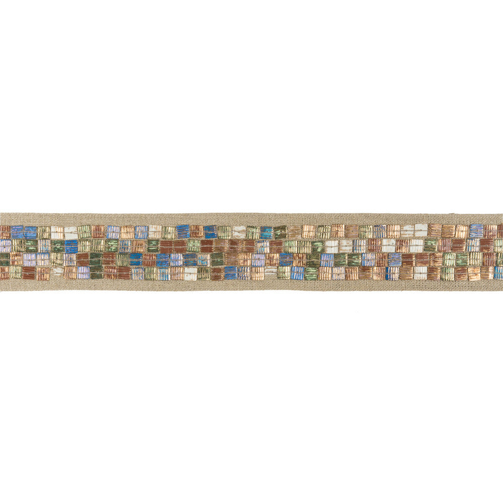 Mosaique Ocean by Kravet Design Designer Trim LINHERR HOLLINGSWORTH BOHEME TRIM METAL - 61%;LINEN - 36%;VISCOSE - 3% India Horizontal: 0 and Vertical: 0 2 - Swanky Fabrics -