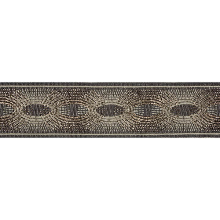 Deco Rays Smoke by Kravet Design Designer Trim BRAIDS BANDS & BORDERS LINEN - 35%;POLYESTER - 32%;VISCOSE - 20%;METALLIC - 13% China - Horizontal: - and Vertical: - 3 - Swanky Fabrics -