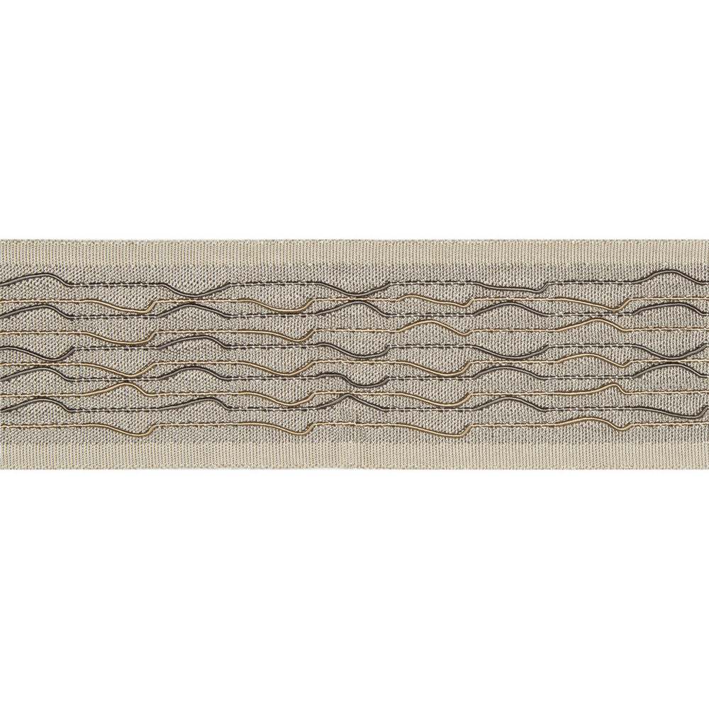 Fine Lines Warm Grey by Kravet Design Designer Trim BRAIDS BANDS & BORDERS RAYON - 88%;COTTON - 12% China Horizontal: and Vertical: 2 - Swanky Fabrics -