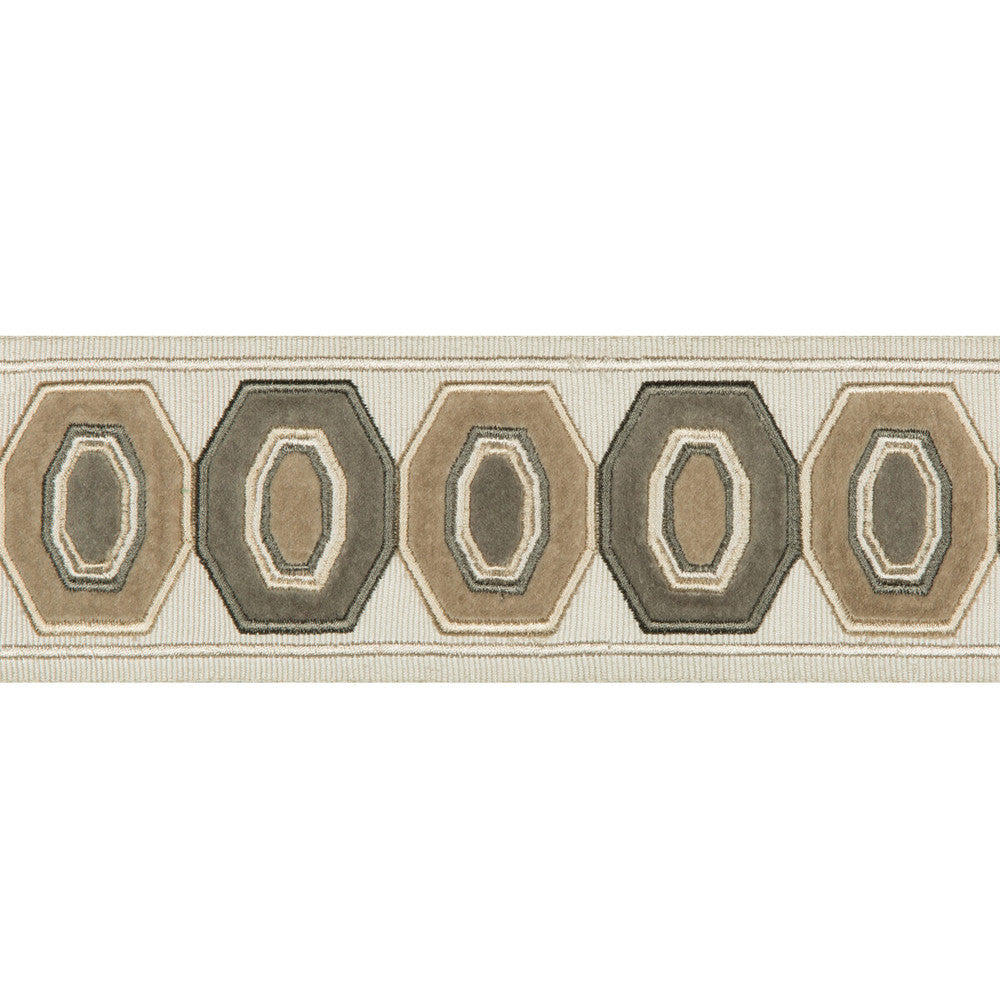Geodex Linen by Kravet Design Trim Kravet Design Trim Geodex LinenTrim BRAIDS BANDS & BORDERS RAYON - 75%;COTTON - 25% India </p><p>Repeat: H: 3, V: 12.7 3 - Fabric Carolina -