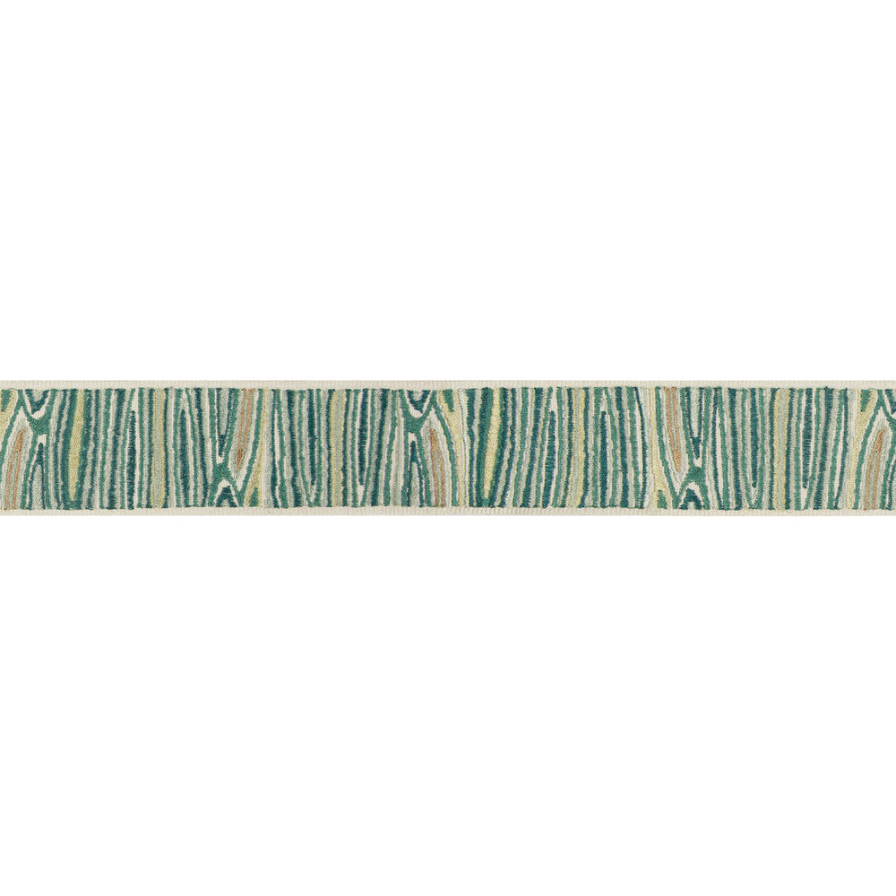 Woodside Teal by Kravet Design Designer Trim BRAIDS BANDS & BORDERS RAYON - 72%;POLYESTER - 28% India - Horizontal: 2 and Vertical: 7.88 2 - Swanky Fabrics -