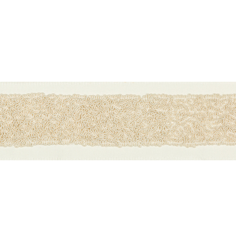 Aswirl Ivory by Kravet Design Designer Trim BRAIDS BANDS & BORDERS COTTON - 50%;VISCOSE - 50% India Horizontal: and Vertical: 2.5 - Swanky Fabrics -
