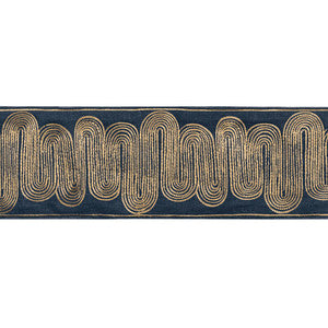 Ischia Tape Gold/Navy by Kravet Designer Trim
