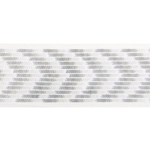 Chevron Wide Tape Silver T30839.11.0 By Kravet Couture Designer Trim