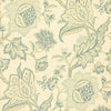 JACOBEAN TRAIL Teal and Cream T3313 by Thibaut Designer Wallpaper