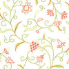 ENGLISH CREWEL Pink and Green T3320 by Thibaut Designer Wallpaper