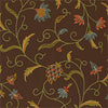 ENGLISH CREWEL Brown T3324 by Thibaut Designer Wallpaper
