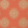 Bahia Metallic Gold on Coral T35146 by Thibaut Designer Wallpaper