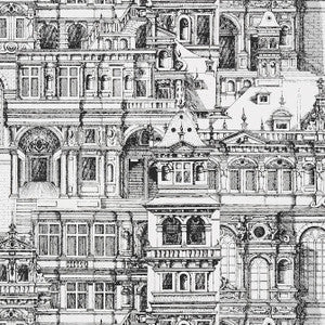 Palazzo Black and White T35172 by Thibaut Designer Wallpaper