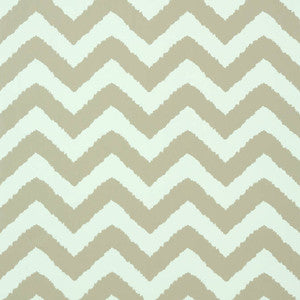 Widenor Chevron Taupe on Aqua T35189 by Thibaut Designer Wallpaper