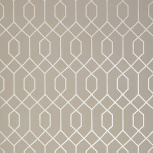 La Farge Metallic Pewter on Taupe T35203 by Thibaut Designer Wallpaper