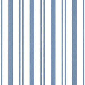 Maggie Stripe Blue T36461 by Thibaut Designer Wallpaper