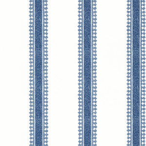Cambridge Stripe Blue T36467 by Thibaut Designer Wallpaper