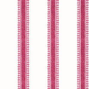Cambridge Stripe Raspberry T36469 by Thibaut Designer Wallpaper